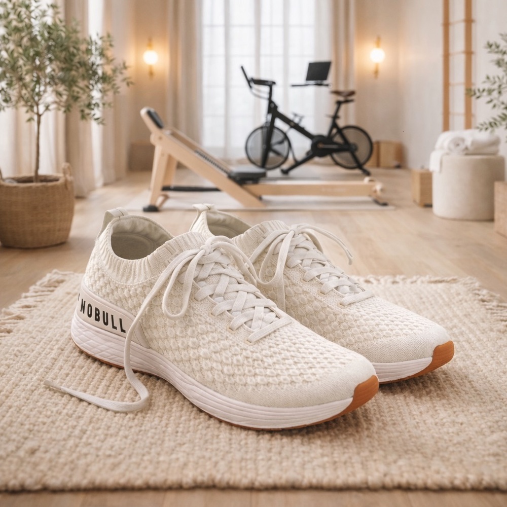 NOBULL Women's White Knit Sneakers
